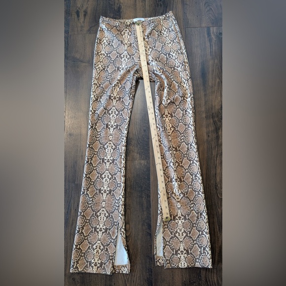 ANINE BING Women’s Python Print Split Cuff Cigarette Pants Size Small - Picture 11 of 12